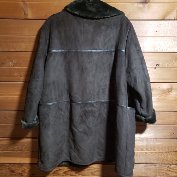 VIntage Faux Suede Fur Winter Coat - Picture 2 of 5